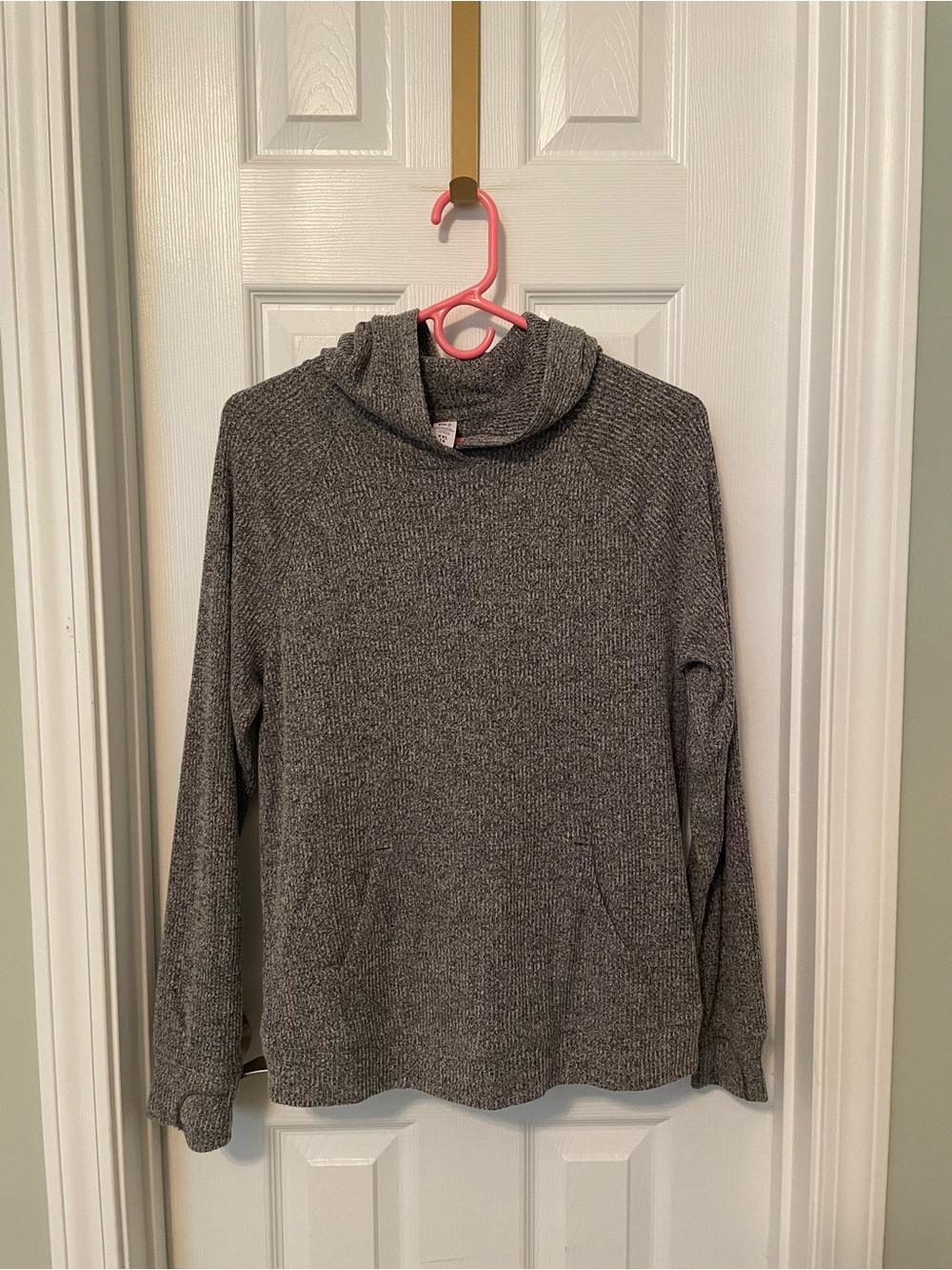 Athleta Girl heathered knit pullover hoodie